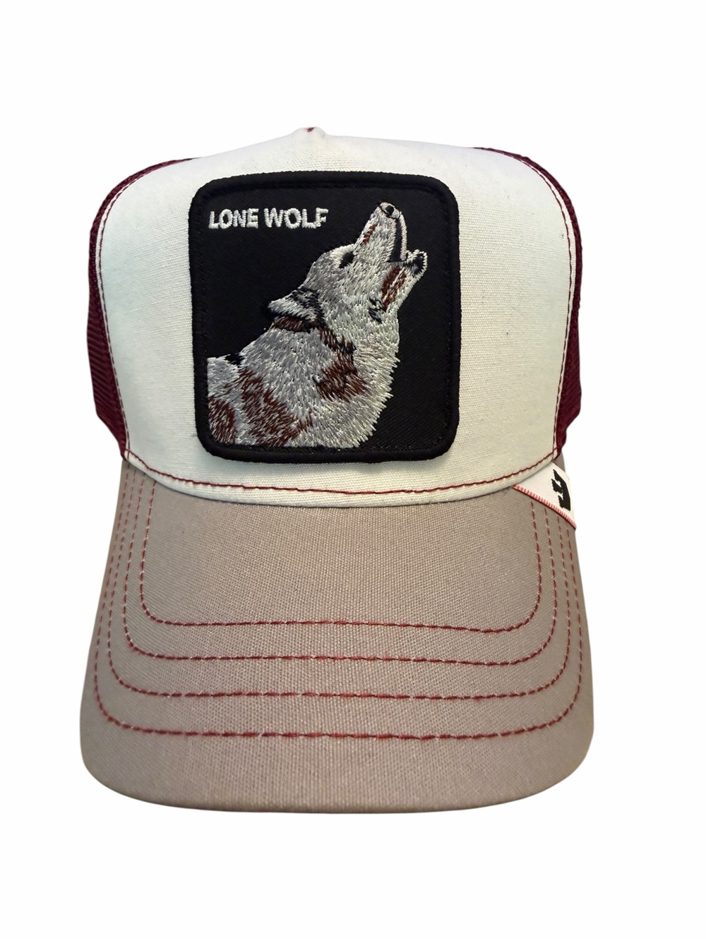 Wolf Goorin Bros Lone Wolf Trucker Hat NWT With Minor Flaw